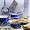 Kenmore Arlington 12 Piece Aluminum Ceramic Coated Nonstick Cookware Set in Metallic Blue 124985.12 - alternate 2