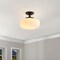 Jonathan Y Marfa 14" 1-Light Modern Farmhouse Schoolhouse Frosted Glass/Metal LED Semi Flush Mount, Oil Rubbed B JYL7517F - alternate 11