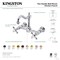 Kingston Brass Two-Handle Wall Mount Bridge Kitchen Faucet, Brushed Brass KS1267AX - alternate 5