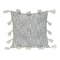 Homeroots 18" Gray and White Striped Cotton Throw Pillow With Tassels 529296 - alternate 5