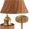 Jonathan Y Hattie 8.8 in. 1-Light Coastal Bohemian Metal and Woven Rattan LED Pendant Light, Gold Painting/Brown JYL5711A - alternate 8
