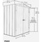 Arrow Lock Spacemaker 6 'x3 ' Galvanized Steel Patio Shed Flute Grey & Anthracite PS63 - alternate 5