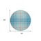 Homeroots 8' Teal Blue Gray And Brown Round Plaid Washable Indoor Outdoor Area Rug 596365 - alternate 7