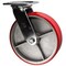 Service Caster 8 Inch Red Poly on Cast Iron Wheel Swivel Caster with Ball Bearing SCC SCC-30CS820-PUB-RS - alternate 1