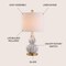 Jonathan Y Anya 20.5" Mini Glass LED Table Lamp, Black/White JYL1028D - alternate 9