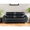 Homeroots 86" Black Leather Sofa With Silver Legs 329495 - alternate 8