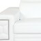 Homeroots 89" White Italian Leather Sofa With Silver Legs 329593 - alternate 8