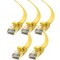 Maximm 6ft Cat7 Flat Shielded Ethernet Cable 10Gbps RJ45, 5PK, Yellow, 5PK CAT7F-6YL5PK - alternate 1
