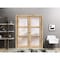 Sartodoors Sliding French Double Pocket Doors Frosted Glass, Lucia 2552 Oak, Kit Trims Rail Hardware, Solid LUCIA2552DP-DUB-5696 - alternate 4
