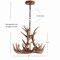 Jonathan Y Nelle 18" Adjustable Resin Antler 3-Light LED Chandelier, Brown JYL6304A - alternate 16
