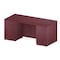 Boss Office Products BOSS 66" Desk with Dual File Peds in Mahogany Finish GroupA22-M - alternate 1
