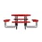 Leisure Craft Round Portable Picnic Table, Red, 46 in L T46ROP-RED - alternate 5