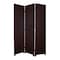 Homeroots 71" Brown Faux Leather Folding Three Panel Screen Room Divider 274680 - alternate 4