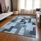 Homeroots 5' X 8' Sky Blue Denim Blue And Gray Geometric Washable Indoor Outdoor Area Rug 613236 - alternate 5