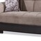 Homeroots 93" Sand And Brown Chenille And Faux Leather Sleeper Sofa And Toss Pillows With Brown Legs 607162 - alternate 7