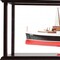 Homeroots 15" Black and Red Solid Wood Hand Painted Normandie Large Display Case Model Boat 401888 - alternate 3