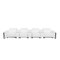 Homeroots 169" White Top Grain Leather Reclining Metal USB Sofa 720352 - alternate 7