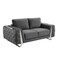 Homeroots 72in Dark Gray And Silver Velvet Loveseat 518574 - alternate 1