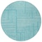 Homeroots 8' Turquoise And Ivory Round Geometric Washable Indoor Outdoor Area Rug 600866 - alternate 6