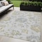 Homeroots 5' X 8' Silver Gray And Gold Floral Washable Indoor Outdoor Area Rug 589501 - alternate 1