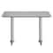 Flash Furniture 48"x30" Tabletop, Gray Faux Concrete, Seamless Surface Technology, 5x22 Silver Table Height T-Bases ST-REC3048-CMGY-T0522S-GG - alternate 8