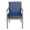 Regency Regent WallGuard Guest & Reception Waiting Room Wood Side Chair - Noble Oak / Navy Blue Vinyl 9875NONV - alternate 8
