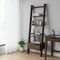 Homeroots 70" Brown Five Tier Ladder Bookcase with A Drawer 478393 - alternate 5