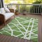 Homeroots 5' X 8' Green And Ivory Geometric Washable Indoor Outdoor Area Rug 600445 - alternate 9