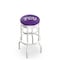 Holland Bar Stool Co 25" Chrome 2-Ring TCU Swivel Bar Stool, Accent Ring L7C3C25TexChr - alternate 1