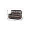 Homeroots 65in Brown Faux Leather Manual Reclining Love Seat 329408 - alternate 5