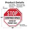 Signmission Stop Confined Space Enter by Permit, 10 inch X 10 inch, Aluminum Metal Signs, 2PK OC-A-2PACK-10-250 - alternate 5
