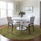 Homeroots 8' Olive Green And Brown Round Floral Washable Indoor Outdoor Area Rug 604236 - alternate 6