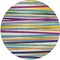 Homeroots 8' Blue Green And Copper Round Striped Washable Indoor Outdoor Area Rug 597369 - alternate 8