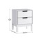Flash Furniture Dallas Wooden Night Stand, Bedroom Side Table with 2 Storage Drawers for Kids in White MG-9007-1-2NS-WH-GG - alternate 7