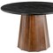 Homeroots 48" Black and Brown Marble and Solid Wood Pedestal Base Round Top Dining Table 572218 - alternate 6