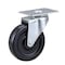 Zoro Select Swivel Plate Caster, Rubber, 3 in, 100 lb, D 1UHH6 - alternate 1