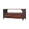 Homeroots 43in Brown Solid Wood Enclosed and Open Storage TV Stand 720017 - alternate 6