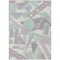Homeroots 3' X 5' Lavender Mint Green And Ivory Geometric Washable Indoor Outdoor Area Rug 617938 - alternate 8