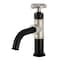 Kingston Brass One-Handle Single-Hole Bathroom Faucet with Push Pop-Up Drain, Matte Black/Polished Nickel KS2826CG - alternate 1
