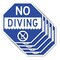 Signmission No Diving, 10 inch X 10 inch, Aluminum Metal Signs, 5PK OC-A-5Pack-10-130 - alternate 1