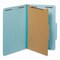 Pendaflex Pressboard Top Tab Folders, 2/5-Cut Tab, Exp 1.75", 1 Divider, 4 Fasteners, Legal, Light Blue, 10PK 28730P - alternate 1