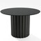 Homeroots 46" Black Solid Wood Pedestal Base Round Top Dining Table 721076 - alternate 1