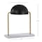 Jonathan Y Porter 13.5" Art Deco Dome Lamp with Marble Base, Brass Gold/Black JYL1044A - alternate 6