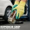 Bison Life Latex Crinkle Coated Work Gloves, Ultra Stretch Grip Gloves for Utility, Yellow/Green, 12 Pairs, 12PK BLZ-ESRG-18YGR-12 - alternate 8