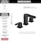 Delta 3-hole 4-16" installation Hole Widespread Lavatory Faucet, Matte Black 3568LF-BLMPU - alternate 5