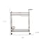 Homeroots Champagne Metal And Mirrored Glass Rolling Bar Cart With Wine Storage 402581 - alternate 7