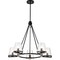Nuvo Valentine, 5 Light Chandelier, Black Finish, Hammered Glass 60/8258 - alternate 6