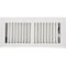 Sierra Grates 4 in. H X 14 in. W 2-Way 45 Degree Louvered, Steel, White Floor Register TWF414-WHT - alternate 4