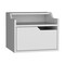 Homeroots 13" White Wood One Drawer Floating Nightstand 543705 - alternate 11
