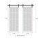 Sartodoors Sturdy Double Barn Door with Clear Glass, Lucia 2266 White Silk and Aluminum Strips, 13FT Rail Han LUCIA2266DB-WS-56 x 80 (2* 28x80) - alternate 5